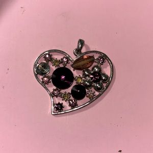 Large Multi gem stone pendant